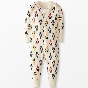 Hanna Andersson Holiday Print Baby Zip Sleeper 3-6M